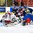 KAMLOOPS, BC - APRIL 3: Czech Republic's Klara Peslarova #29 was unable to make a save while Sweden's Anna Borgqvist #18, Erica Uden Johansson #21, and Czech Republic's Klara Hymlarova #12 battle in front of the net during placement round action at the 2016 IIHF Ice Hockey Women's World Championship. (Photo by Matt Zambonin/HHOF-IIHF Images)

